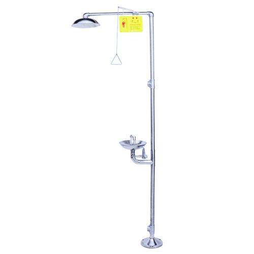 Emergency shower vertical eye washer