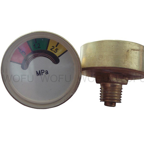Portable fire extinguisher pressure gauge