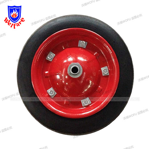 Wheels for trolley fire extinguisher